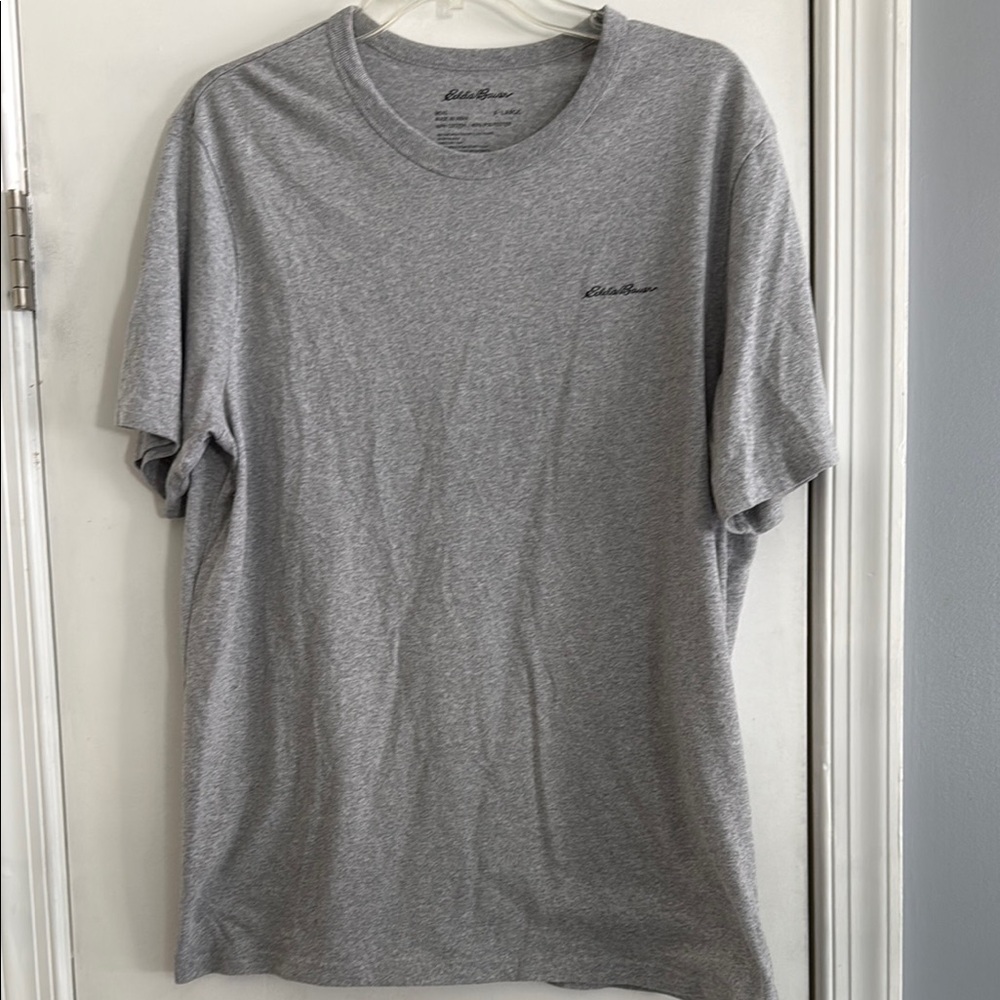 Eddie Bauer Gray Short Sleeve Tee Casual Crew Neck